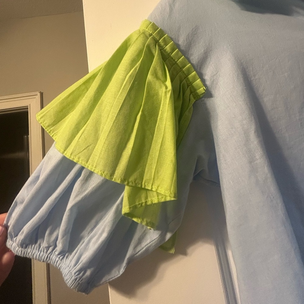 Blue and Green Shirt - Picture 3 of 4